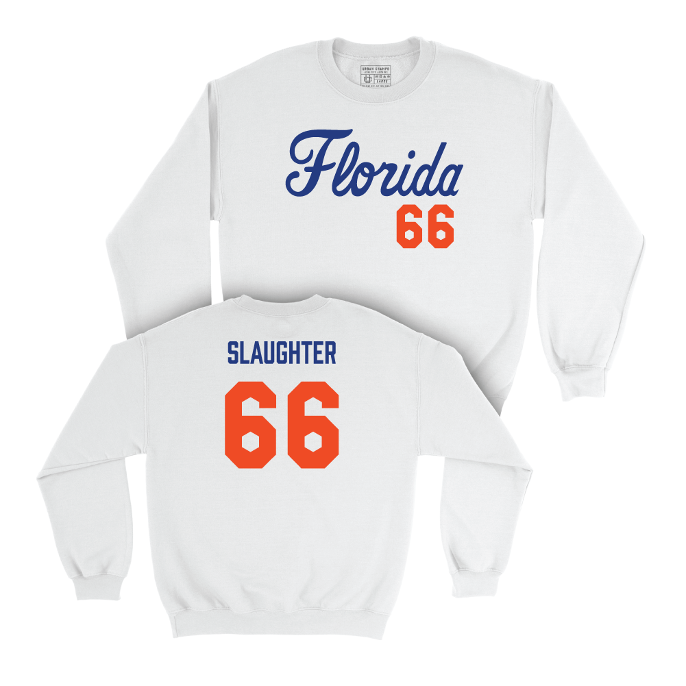 Florida Football White Script Crew - Jake Slaughter Small