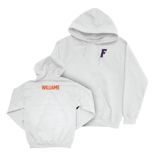 Florida Men's Track & Field White Logo Hoodie - Kevar Williams Small