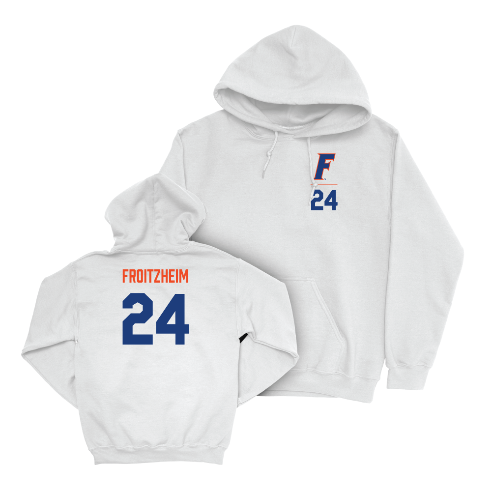 Florida Women's Soccer White Logo Hoodie - Lucy Froitzheim Small