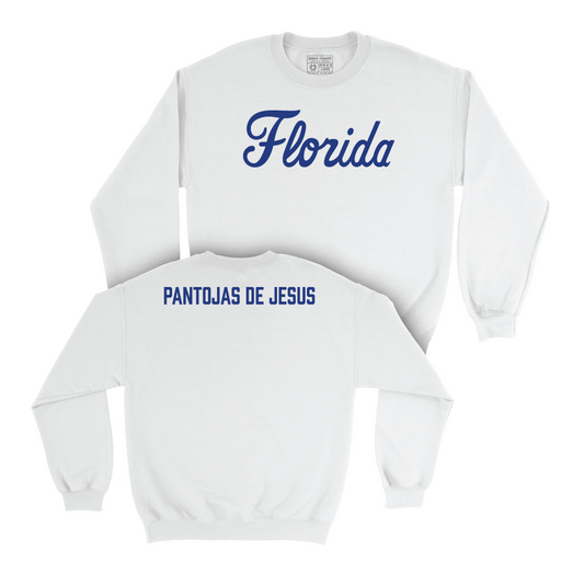 Florida Men's Track & Field White Script Crew - Miguel Pantojas De Jesus Small