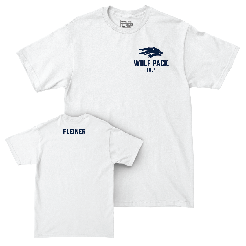 Nevada Women's Golf White Logo Comfort Colors Tee  - Kaitlin Fleiner