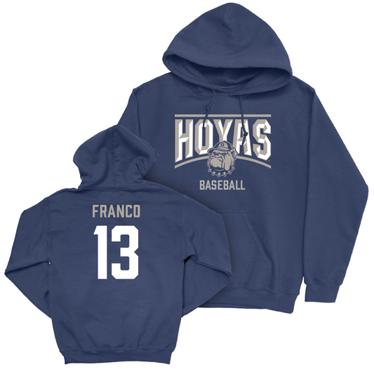 Georgetown Baseball Navy Staple Hoodie  - Johan Franco