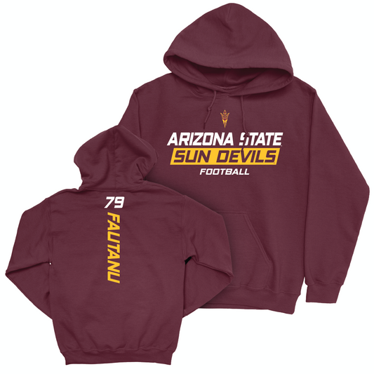 Arizona State Football Maroon Rush Hoodie  - Leif Fautanu