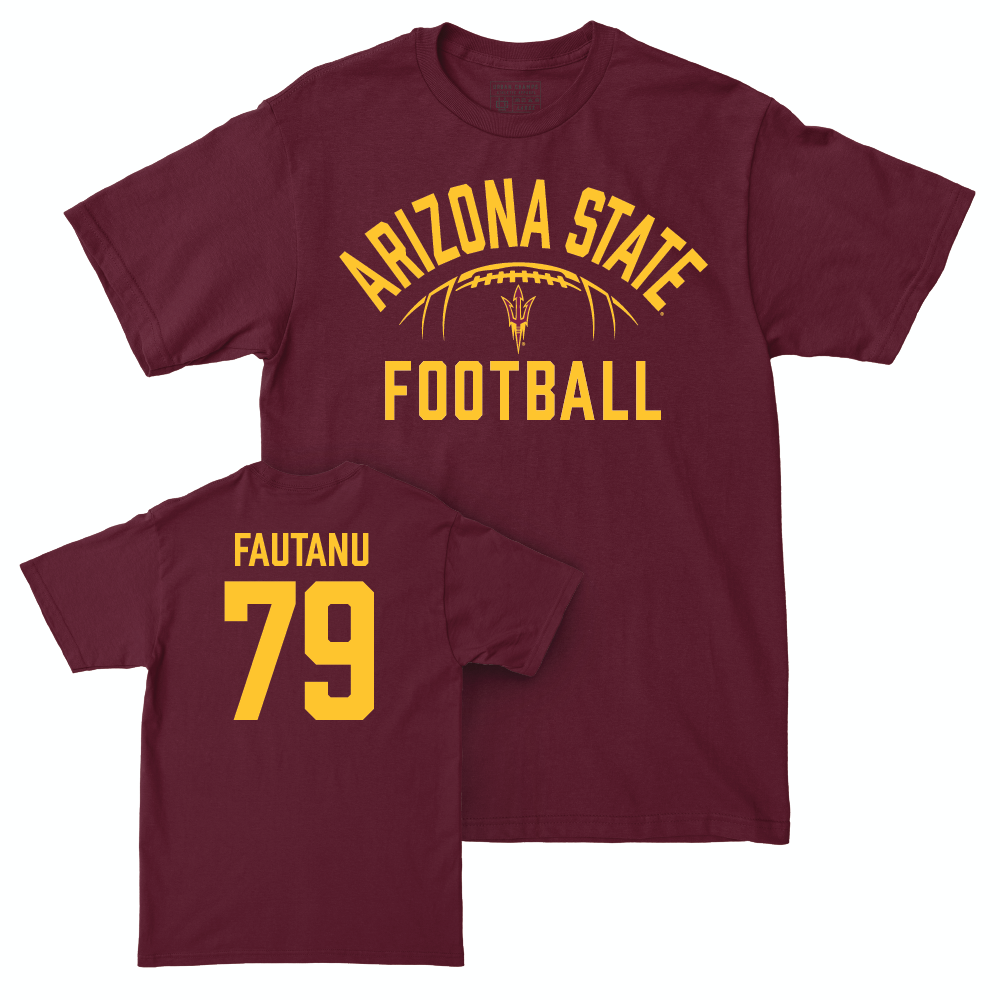 Arizona State Football Maroon Stadium Tee  - Leif Fautanu