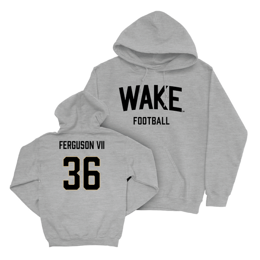 Wake Forest Football Sport Grey Wordmark Hoodie - Walker Ferguson