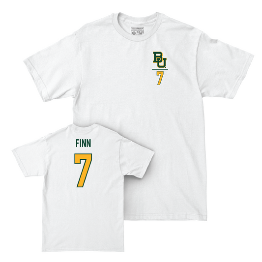 Baylor Football White Logo Comfort Colors Tee  - Dequan Finn