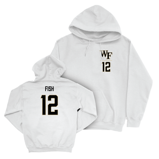 Wake Forest Women's Volleyball White Logo Hoodie  - Olivia Fish