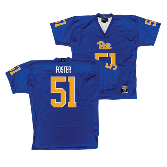 Pitt Football Blue Jersey - Drew Foster | #51