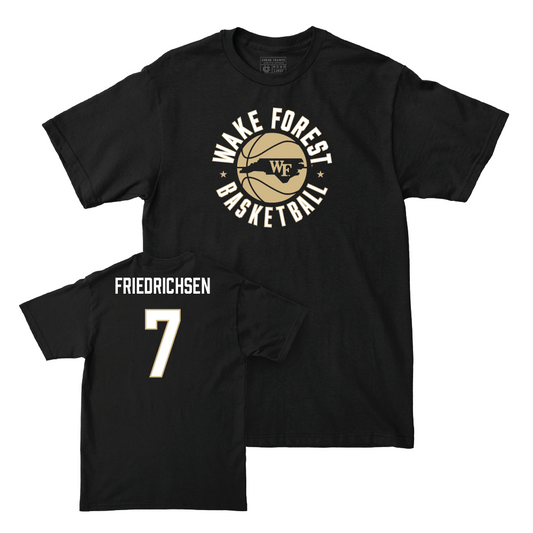 Wake Forest Men's Basketball Black Hardwood Tee - Parker Friedrichsen