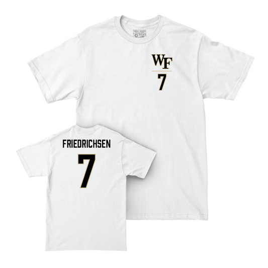 Wake Forest Men's Basketball White Logo Comfort Colors Tee - Parker Friedrichsen