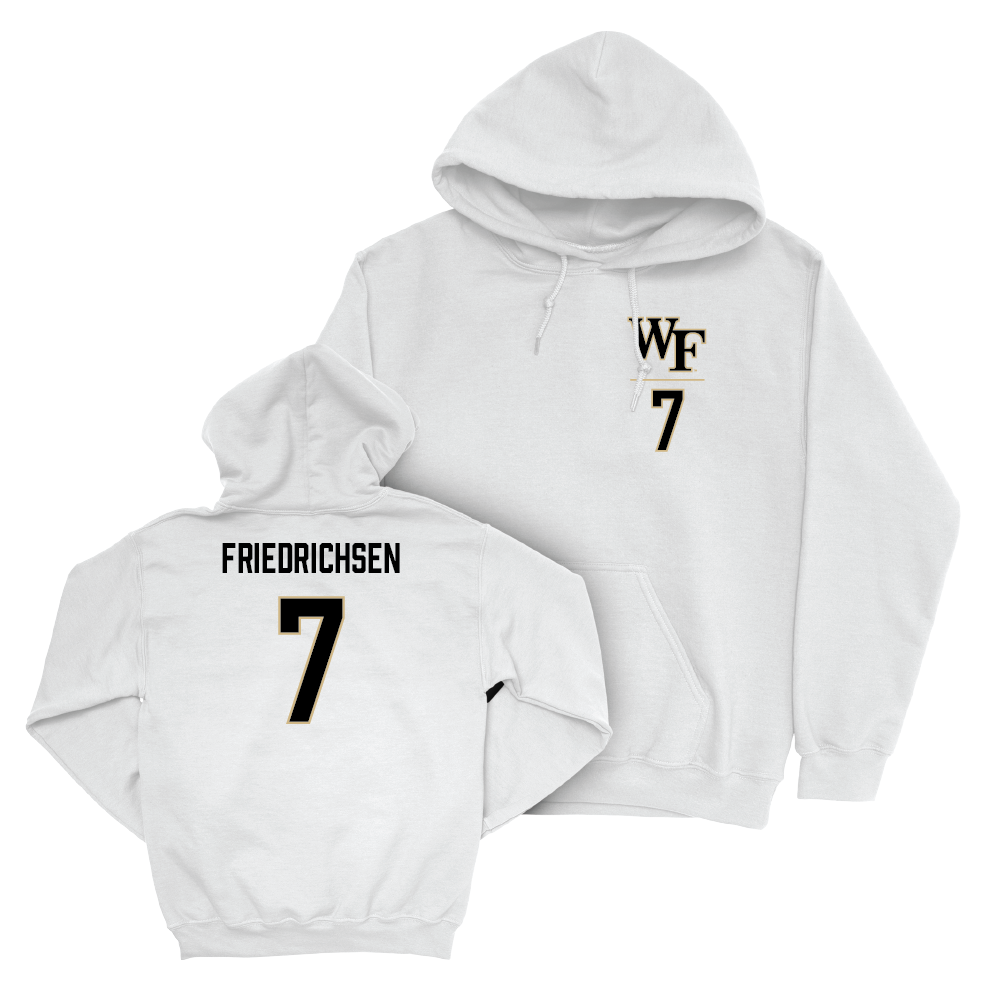 Wake Forest Men's Basketball White Logo Hoodie - Parker Friedrichsen