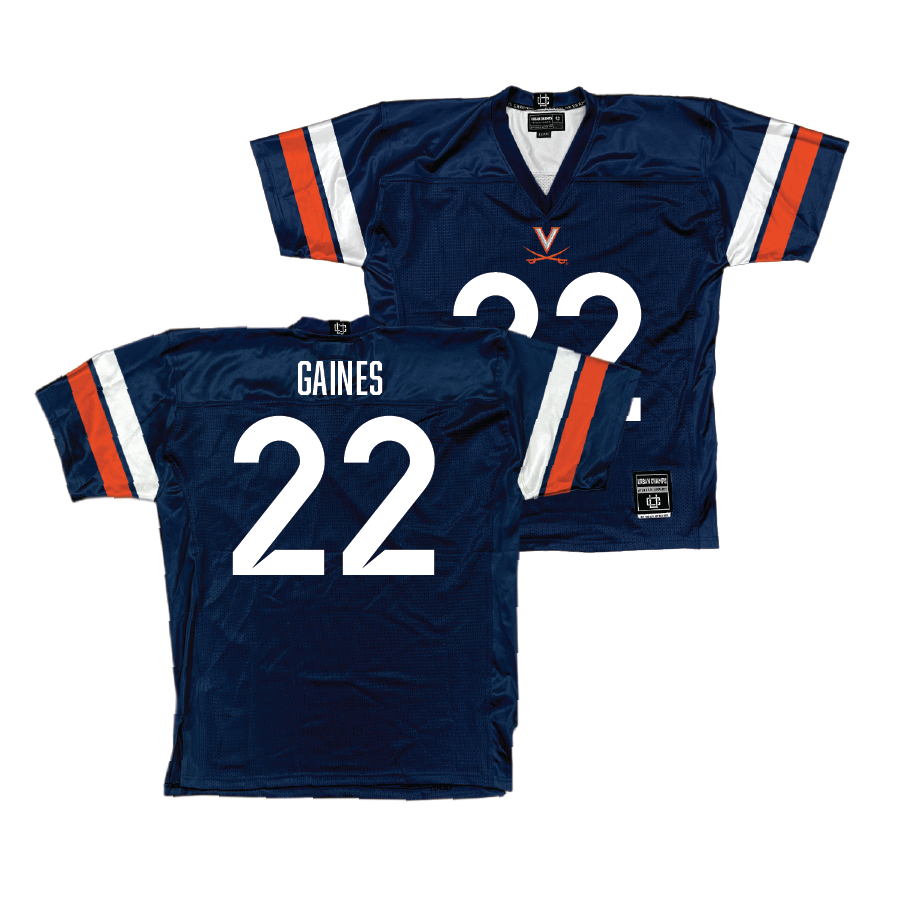 UVA Football Navy Jersey - Elijah Gaines | #22