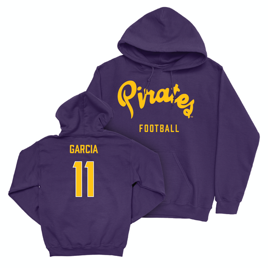 East Carolina Football Purple Script Hoodie - Jake Garcia