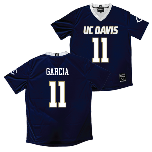 UC Davis Men's Navy Soccer Jersey - Marcus Garcia | #11