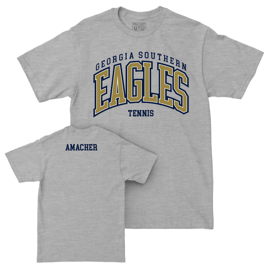 Georgia Southern Men's Tennis Sport Grey Arch Tee - Alex Amacher Youth Small