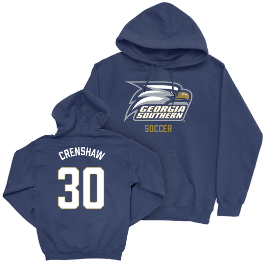 Georgia Southern Women's Soccer Navy Staple Hoodie - Ansleigh Crenshaw Youth Small