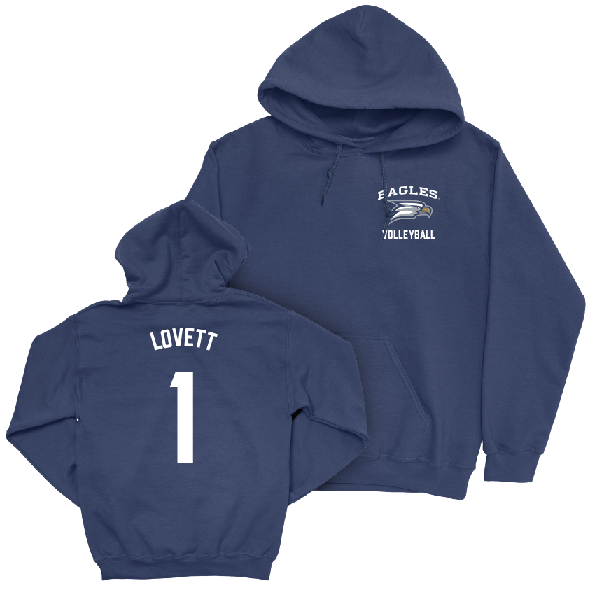 Georgia Southern Women's Volleyball Navy Logo Hoodie - Ashlyn Lovett Youth Small