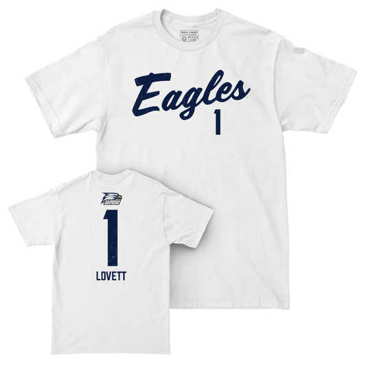 Georgia Southern Women's Volleyball White Script Comfort Colors Tee - Ashlyn Lovett Youth Small