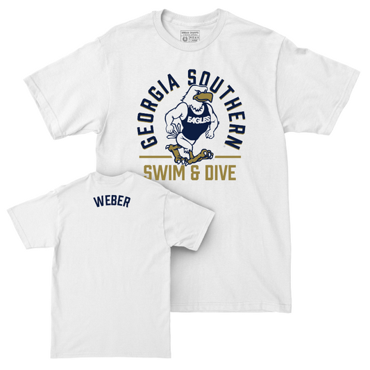 Georgia Southern Women's Swim & Dive White Classic Comfort Colors Tee - Anya Weber Youth Small