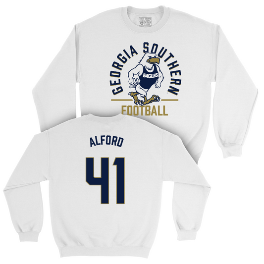 Georgia Southern Football White Classic Crew - Brandon Alford Youth Small