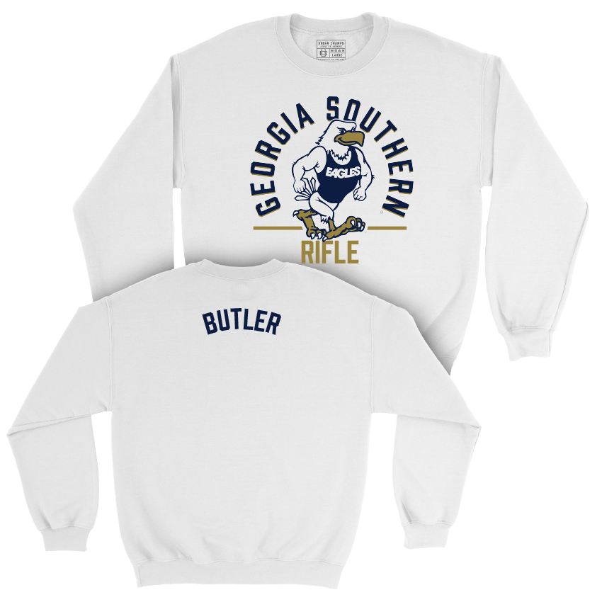 Georgia Southern Women's Rifle White Classic Crew - Bremen Butler Youth Small