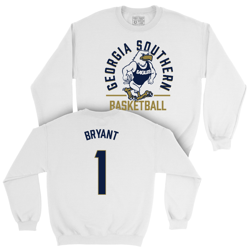 Georgia Southern Men's Basketball White Classic Crew - Cam Bryant Youth Small