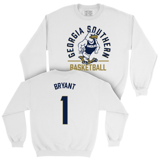 Georgia Southern Men's Basketball White Classic Crew - Cam Bryant Youth Small