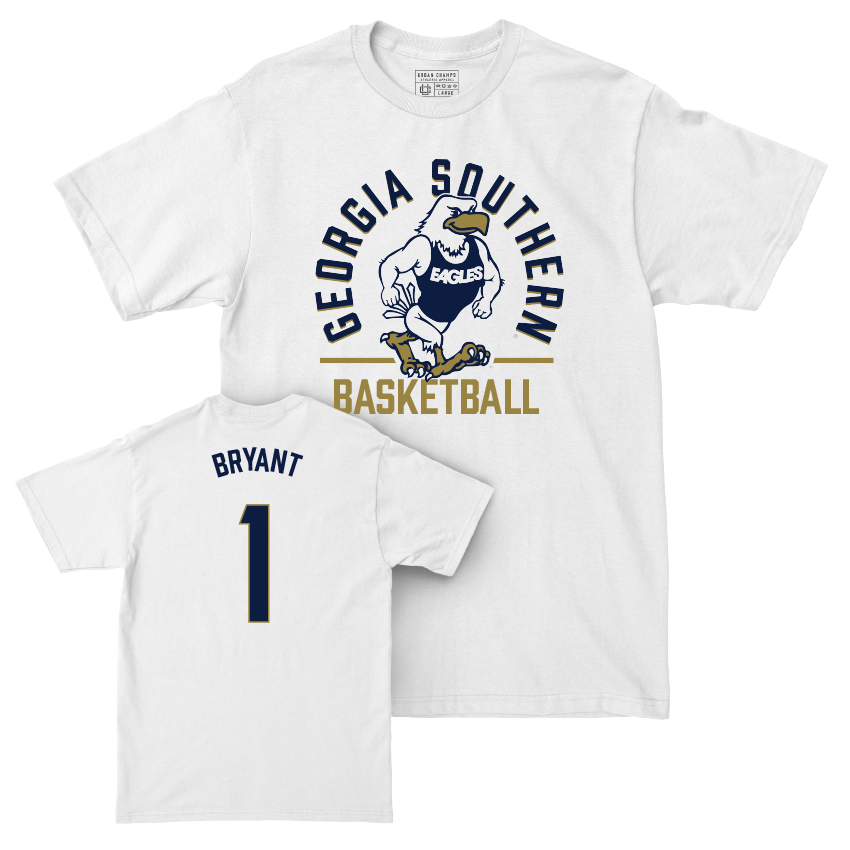 Georgia Southern Men's Basketball White Classic Comfort Colors Tee - Cam Bryant Youth Small