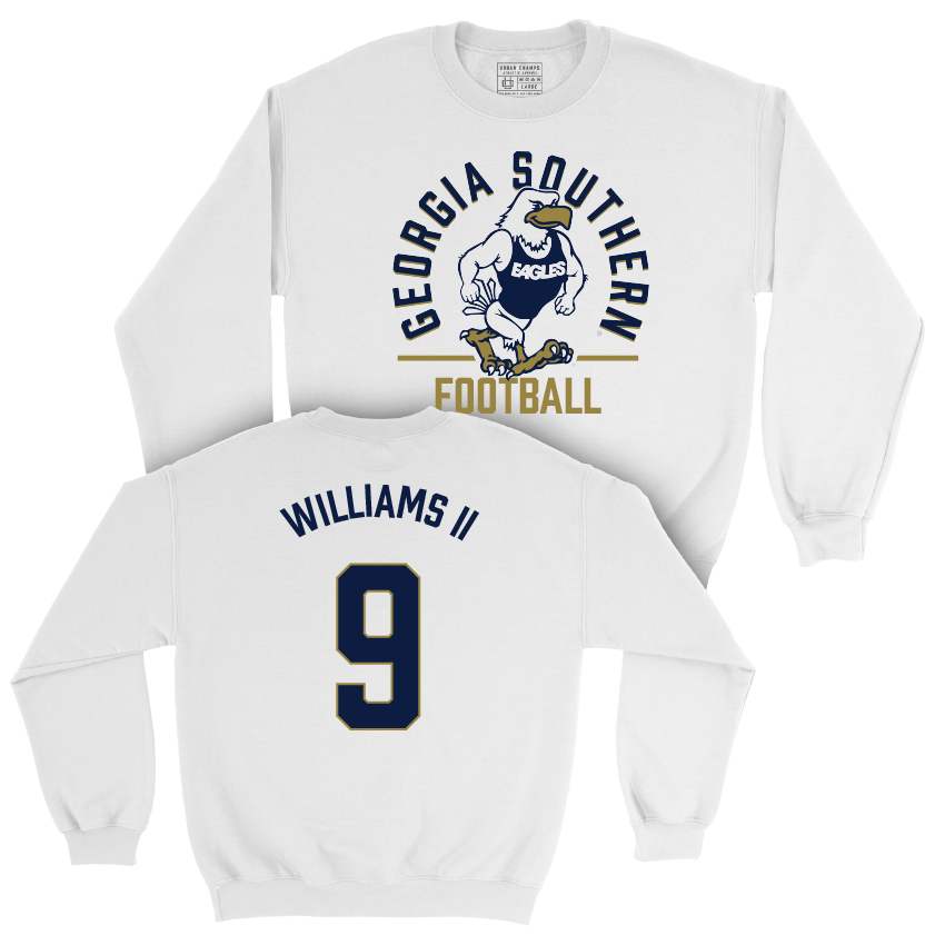 Georgia Southern Football White Classic Crew - Dexter Williams II Youth Small