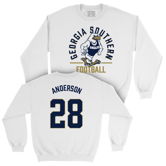 Georgia Southern Football White Classic Crew - J’Shawn Anderson Youth Small