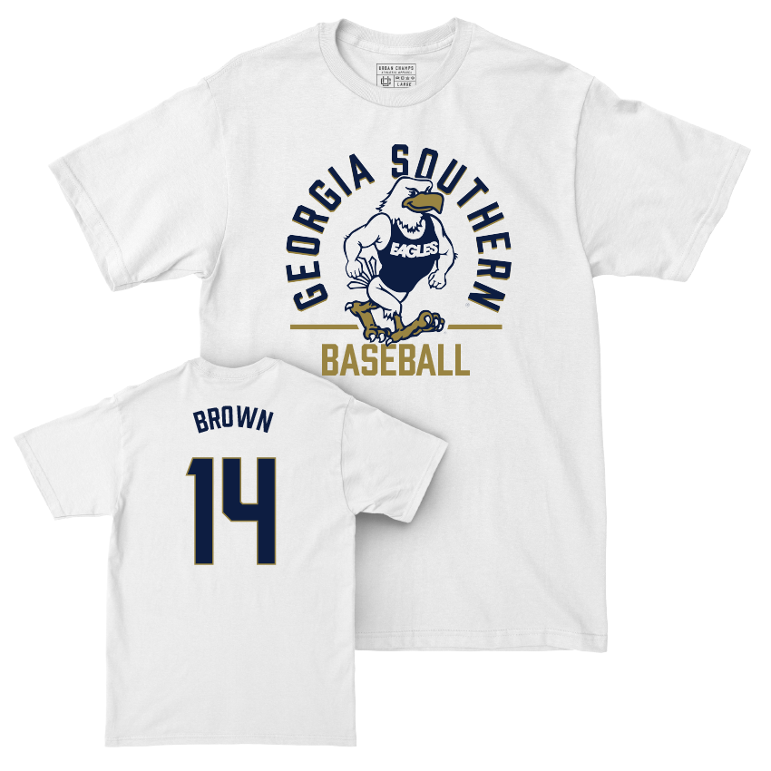 Georgia Southern Baseball White Classic Comfort Colors Tee - Jarrett Brown Youth Small