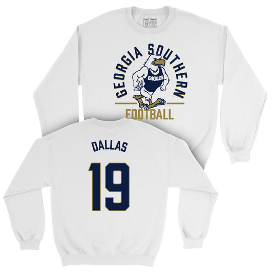 Georgia Southern Football White Classic Crew - Josh Dallas Youth Small