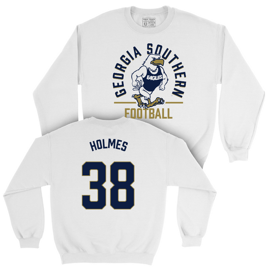 Georgia Southern Football White Classic Crew - Jeremiah Holmes Youth Small