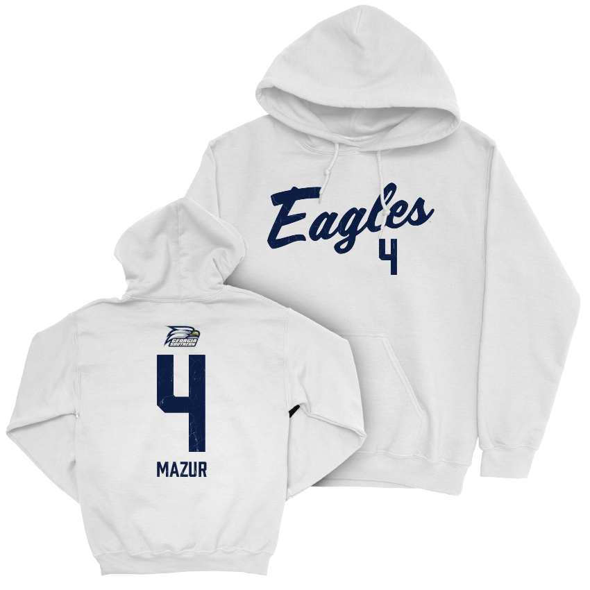 Georgia Southern Softball White Script Hoodie - Jess Mazur Youth Small