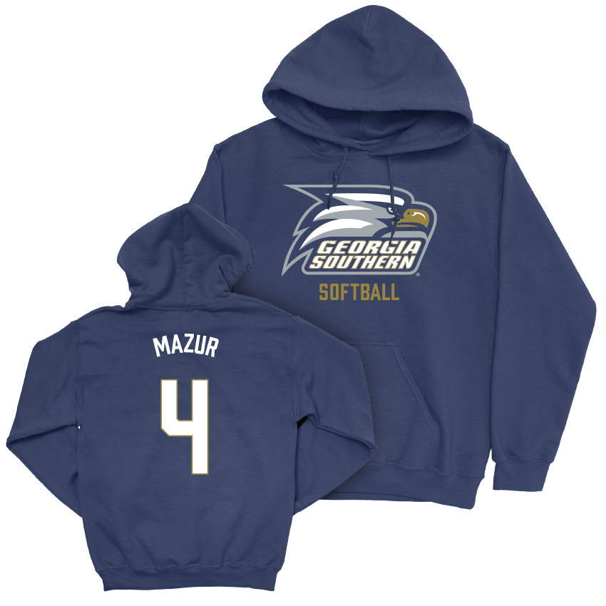 Georgia Southern Softball Navy Staple Hoodie - Jess Mazur Youth Small