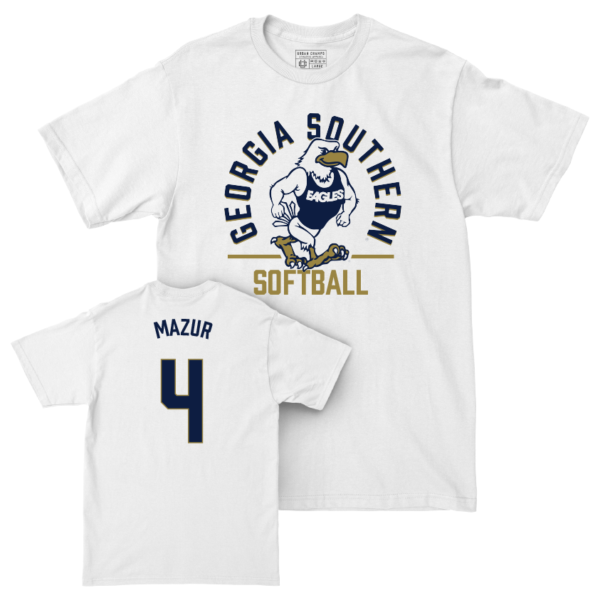 Georgia Southern Softball White Classic Comfort Colors Tee - Jess Mazur Youth Small