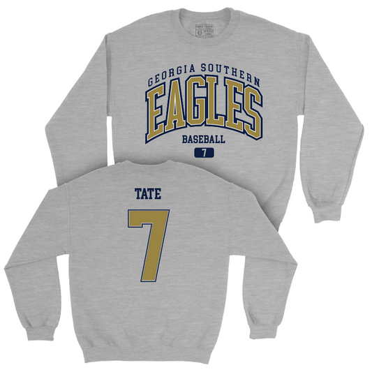 Georgia Southern Baseball Sport Grey Arch Crew - Josh Tate Youth Small