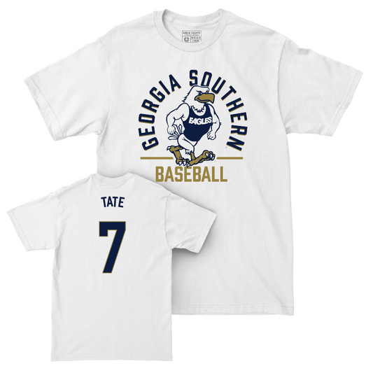 Georgia Southern Baseball White Classic Comfort Colors Tee - Josh Tate Youth Small