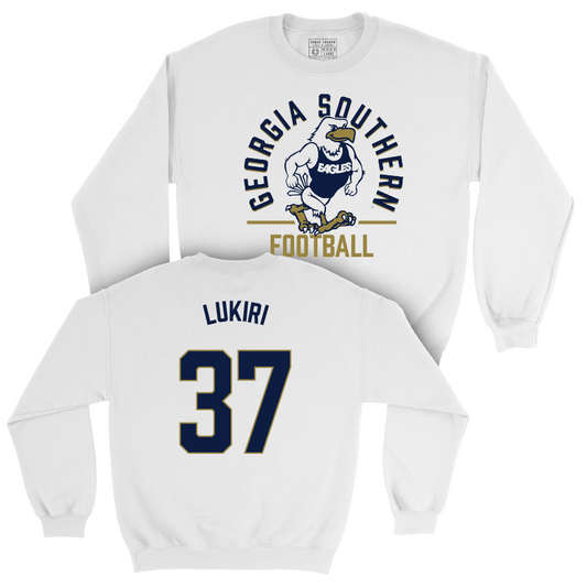 Georgia Southern Football White Classic Crew - Kevin Lukiri Youth Small