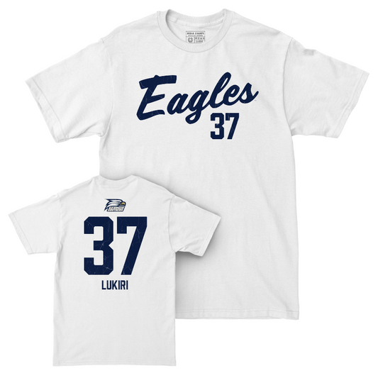 Georgia Southern Football White Script Comfort Colors Tee - Kevin Lukiri Youth Small