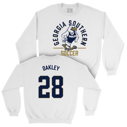 Georgia Southern Women's Soccer White Classic Crew - Katie Oakley Youth Small