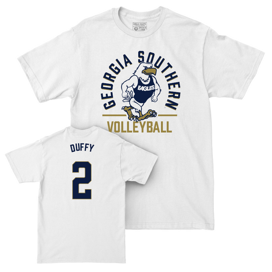 Georgia Southern Women's Volleyball White Classic Comfort Colors Tee - Lexi Duffy Youth Small