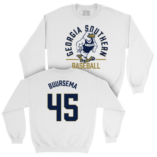 Georgia Southern Baseball White Classic Crew - Porter Buursema Youth Small