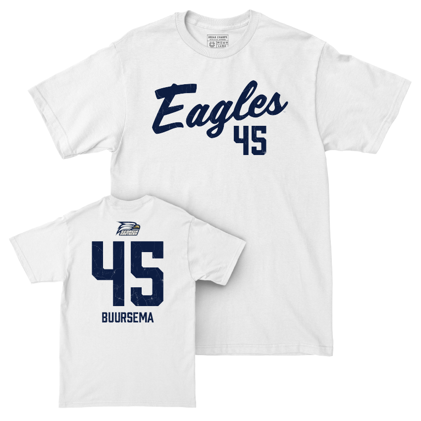 Georgia Southern Baseball White Script Comfort Colors Tee - Porter Buursema Youth Small