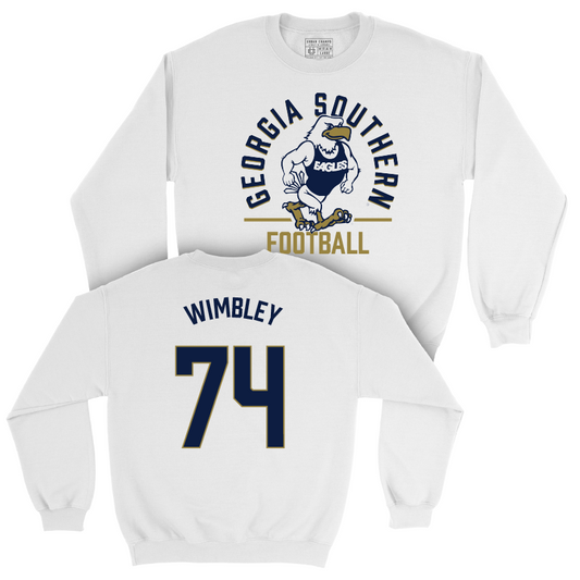 Georgia Southern Football White Classic Crew - Pichon Wimbley Youth Small