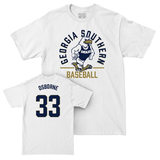 Georgia Southern Baseball White Classic Comfort Colors Tee - Sawyer Osborne Youth Small