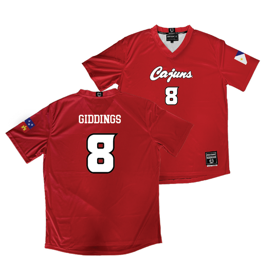 Louisiana Women's Soccer Red Jersey - Bailey Giddings | #8