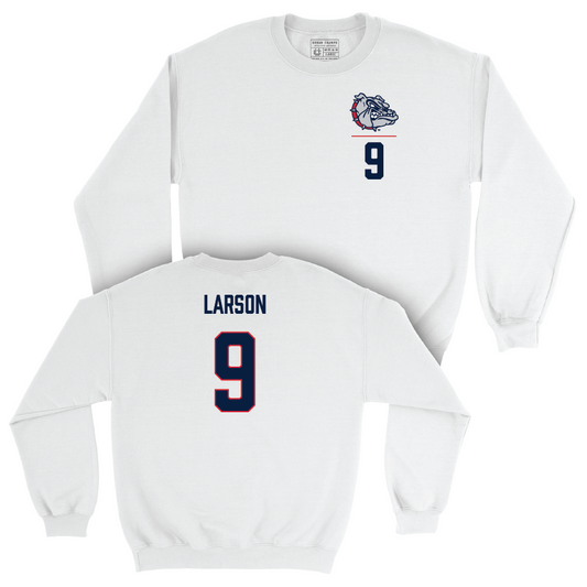 Gonzaga Women's Volleyball White Logo Crew - Autumn Larson Small