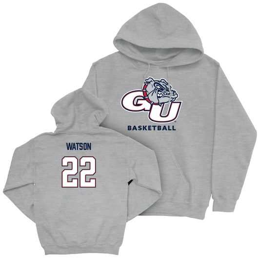 Gonzaga Men's Basketball Sport Grey Classic Hoodie - Anton Watson Small