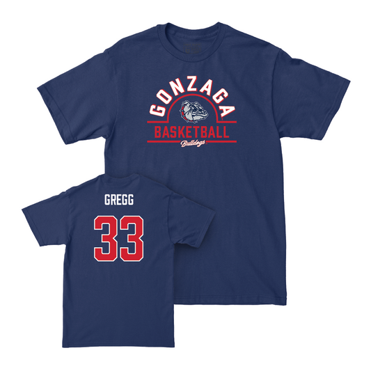 Gonzaga Men's Basketball Navy Arch Tee - Benjamin Gregg Small